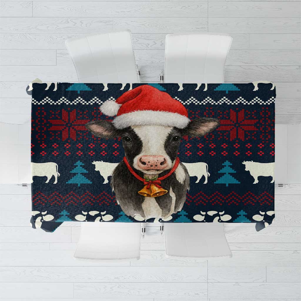 Lovely Cow Christmas Tablecloth Xmas Holiday Patterns - Wonder Print Shop