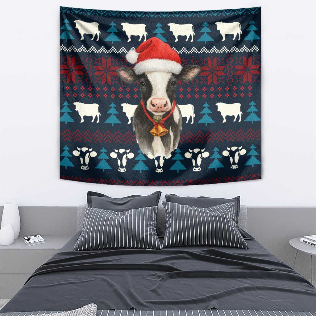Lovely Cow Christmas Tapestry Xmas Holiday Patterns - Wonder Print Shop