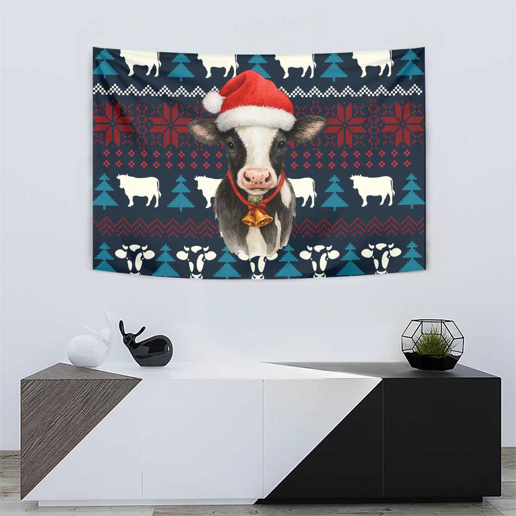 Lovely Cow Christmas Tapestry Xmas Holiday Patterns - Wonder Print Shop