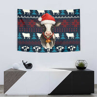 Lovely Cow Christmas Tapestry Xmas Holiday Patterns - Wonder Print Shop