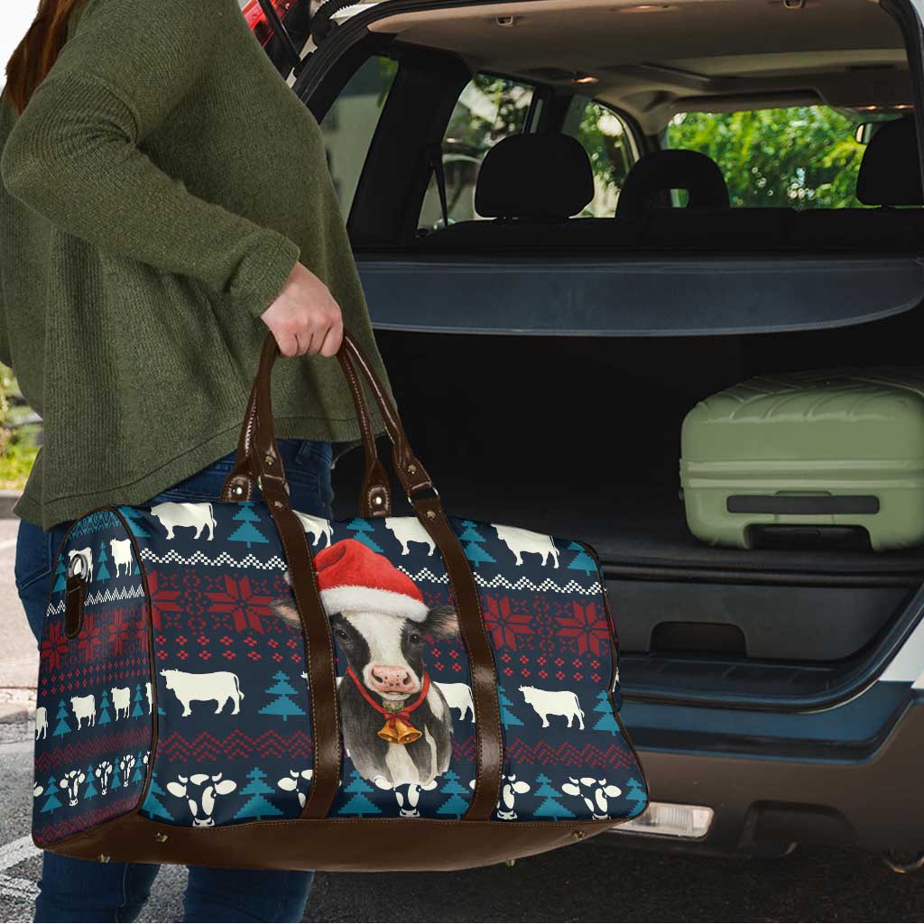 Lovely Cow Christmas Travel Bag Xmas Holiday Patterns - Wonder Print Shop