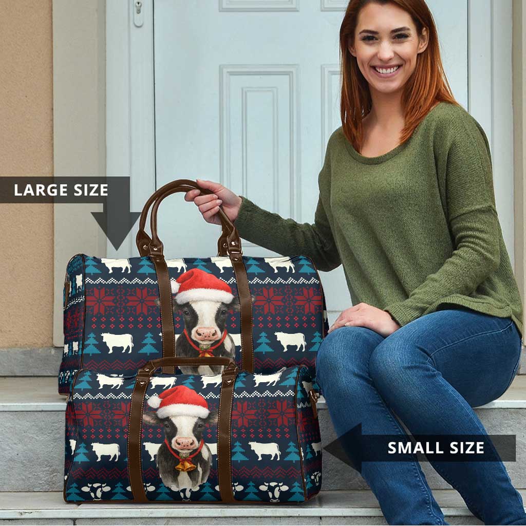 Lovely Cow Christmas Travel Bag Xmas Holiday Patterns - Wonder Print Shop