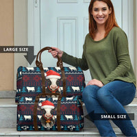 Lovely Cow Christmas Travel Bag Xmas Holiday Patterns - Wonder Print Shop