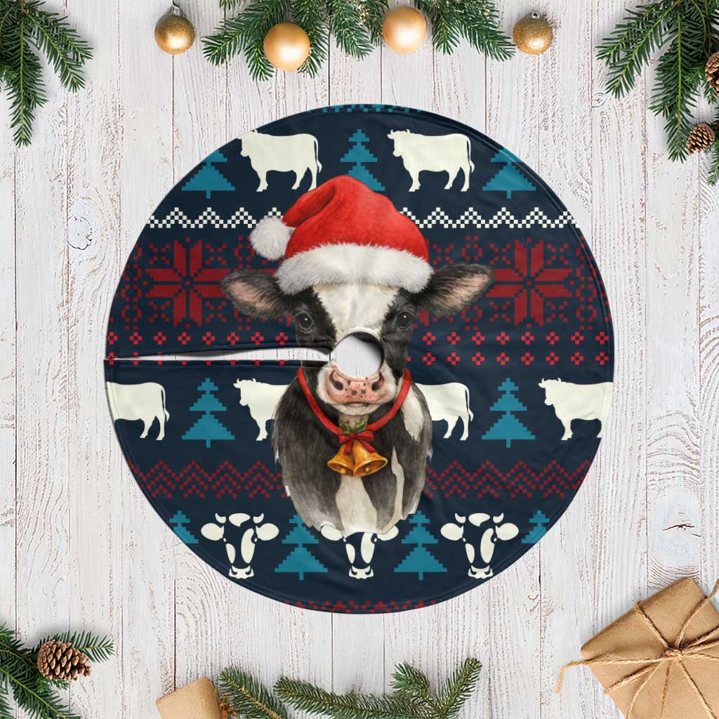 Lovely Cow Christmas Tree Skirt Xmas Holiday Patterns - Wonder Print Shop