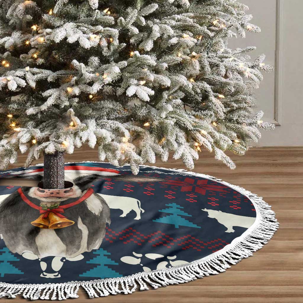 Lovely Cow Christmas Tree Skirt Xmas Holiday Patterns - Wonder Print Shop