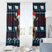 Lovely Cow Christmas Window Curtain Xmas Holiday Patterns - undefined
