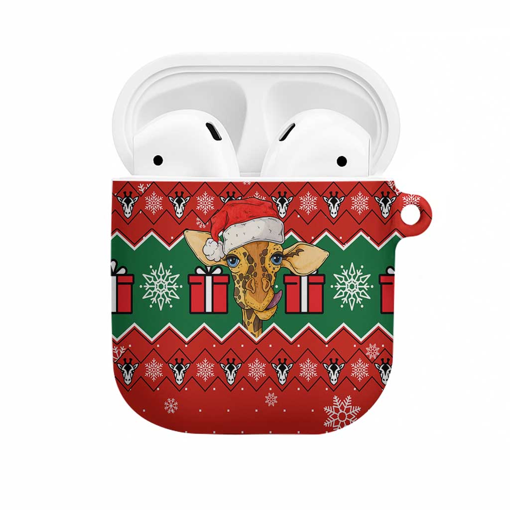Lovely Giraffe Christmas AirPods Case Xmas Holiday Patterns - Wonder Print Shop
