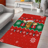 Lovely Giraffe Christmas Area Rug Xmas Holiday Patterns - Wonder Print Shop