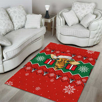 Lovely Giraffe Christmas Area Rug Xmas Holiday Patterns - Wonder Print Shop
