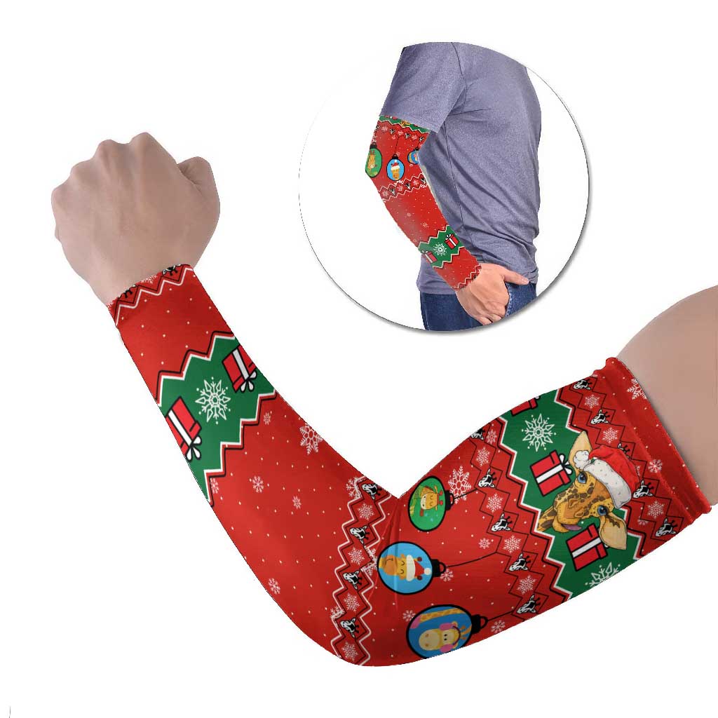 Lovely Giraffe Christmas Arm Sleeves Xmas Holiday Patterns - Wonder Print Shop
