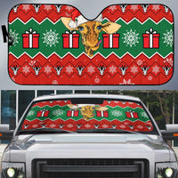 Lovely Giraffe Christmas Auto Sun Shade Xmas Holiday Patterns - Wonder Print Shop