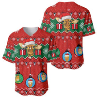 Lovely Giraffe Christmas Baseball Jersey Xmas Holiday Patterns - Wonder Print Shop