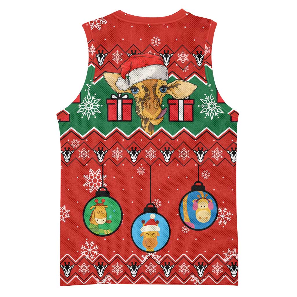 Lovely Giraffe Christmas Basketball Jersey Xmas Holiday Patterns - Wonder Print Shop