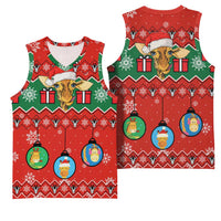 Lovely Giraffe Christmas Basketball Jersey Xmas Holiday Patterns - Wonder Print Shop