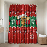 Lovely Giraffe Christmas Bathroom Set Xmas Holiday Patterns - Wonder Print Shop