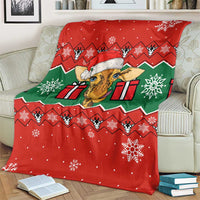 Lovely Giraffe Christmas Blanket Xmas Holiday Patterns - Wonder Print Shop