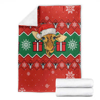 Lovely Giraffe Christmas Blanket Xmas Holiday Patterns - Wonder Print Shop