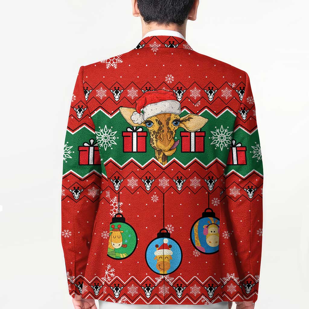 Lovely Giraffe Christmas Blazer Xmas Holiday Patterns - Wonder Print Shop