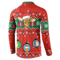 Lovely Giraffe Christmas Button Sweatshirt Xmas Holiday Patterns - Wonder Print Shop