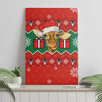 Lovely Giraffe Christmas Canvas Wall Art Xmas Holiday Patterns - Wonder Print Shop