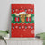 Lovely Giraffe Christmas Canvas Wall Art Xmas Holiday Patterns - Wonder Print Shop