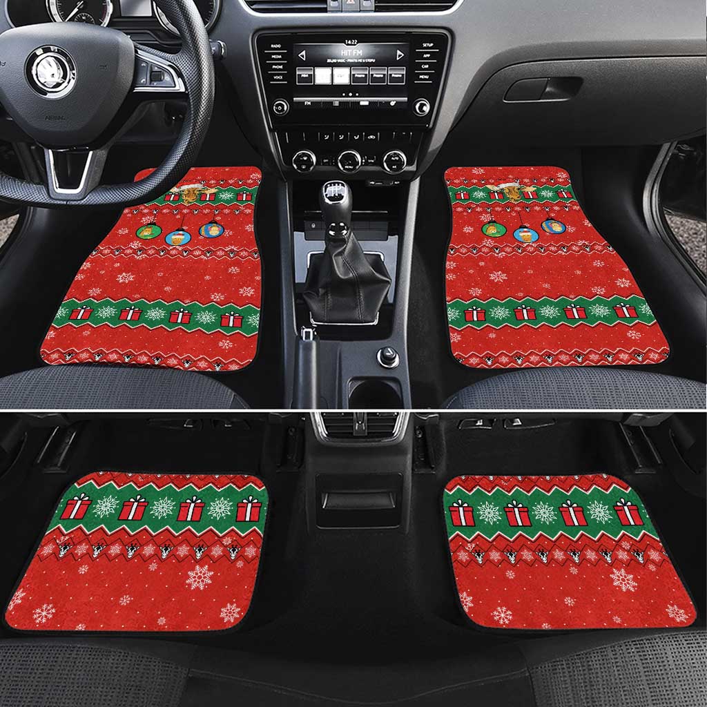 Lovely Giraffe Christmas Car Mats Xmas Holiday Patterns - Wonder Print Shop