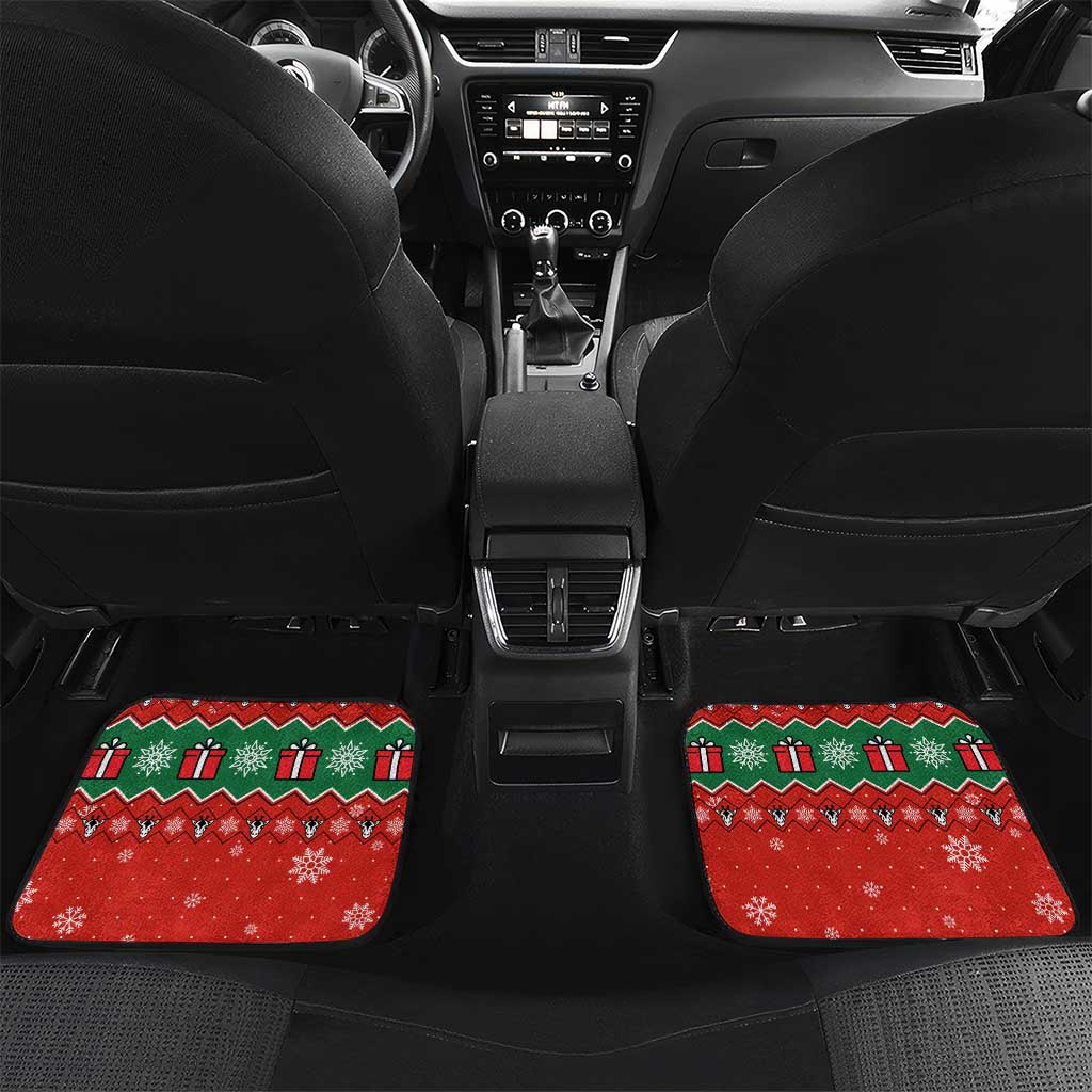 Lovely Giraffe Christmas Car Mats Xmas Holiday Patterns - Wonder Print Shop