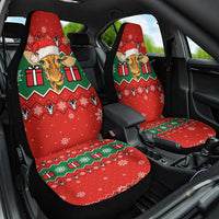 Lovely Giraffe Christmas Car Seat Cover Xmas Holiday Patterns - Wonder Print Shop