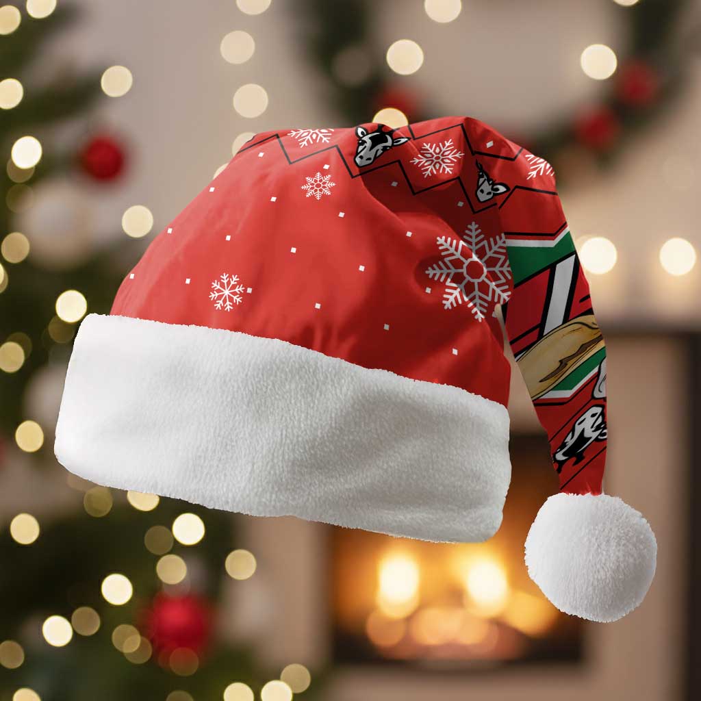 Lovely Giraffe Christmas Santa Hat Xmas Holiday Patterns - Wonder Print Shop