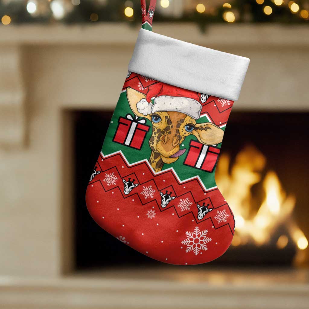 Lovely Giraffe Christmas Stocking Xmas Holiday Patterns - Wonder Print Shop