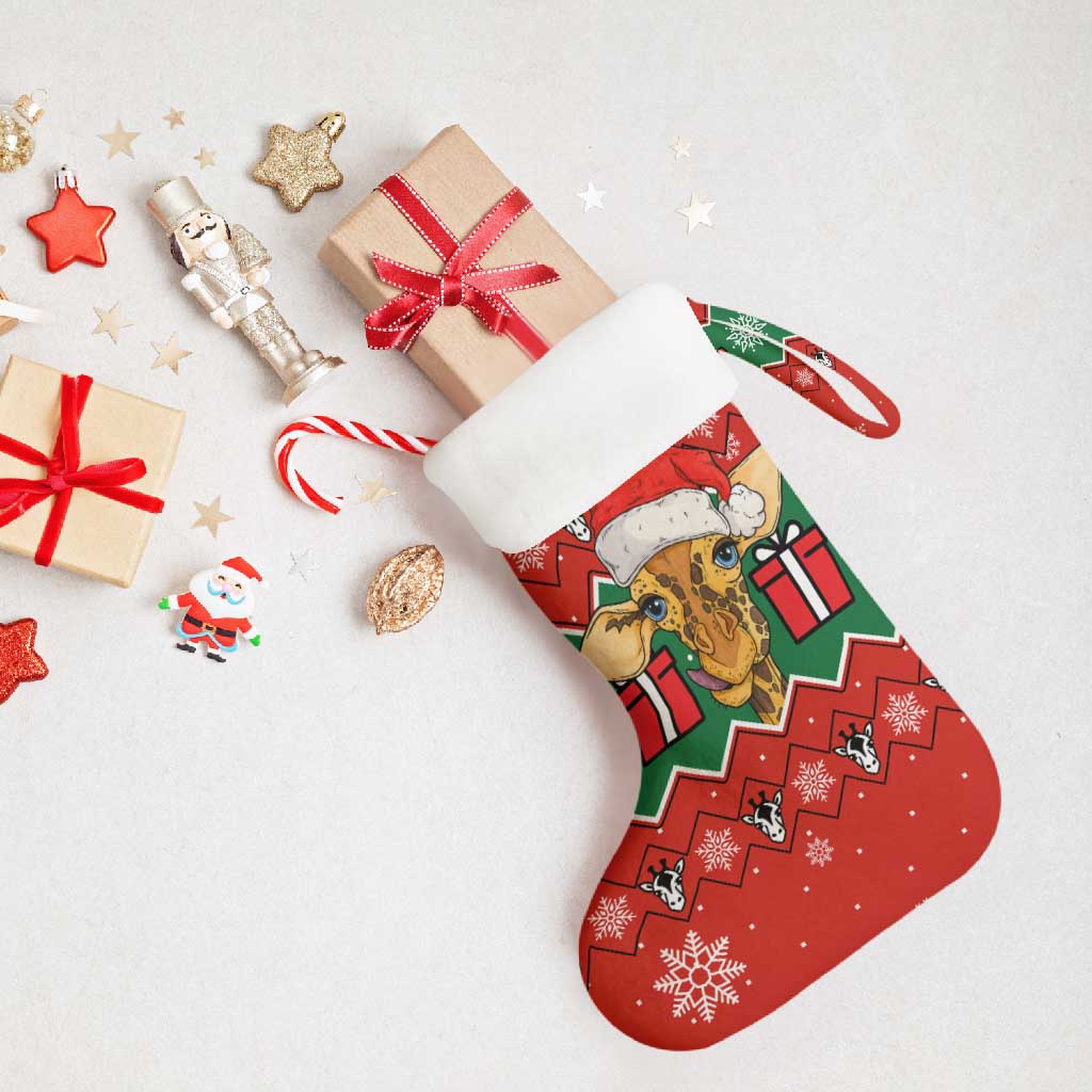 Lovely Giraffe Christmas Stocking Xmas Holiday Patterns - Wonder Print Shop