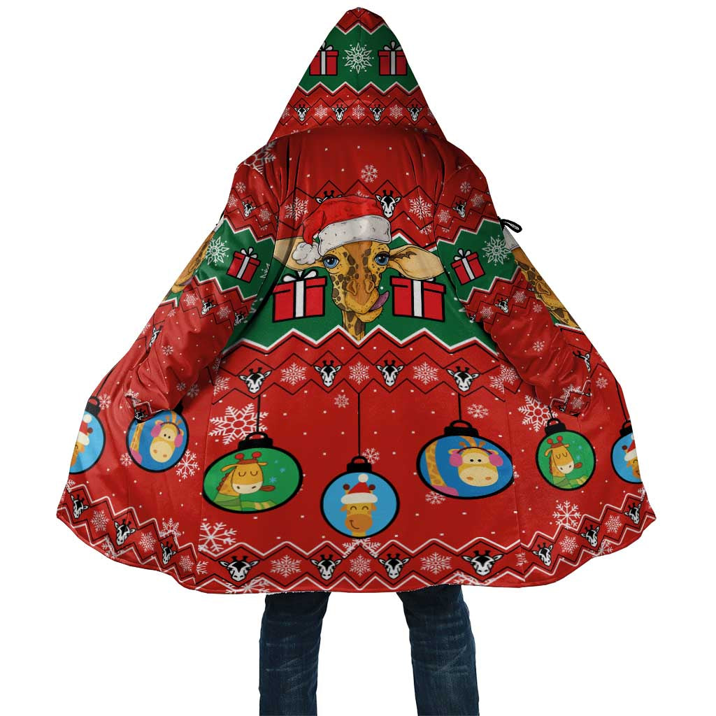 Lovely Giraffe Christmas Cloak Xmas Holiday Patterns - Wonder Print Shop