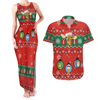 Lovely Giraffe Christmas Couples Matching Tank Maxi Dress and Hawaiian Shirt Xmas Holiday Patterns - Wonder Print Shop