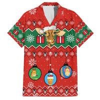 Lovely Giraffe Christmas Family Matching Off The Shoulder Long Sleeve Dress and Hawaiian Shirt Xmas Holiday Patterns - Wonder Print Shop