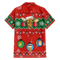 Lovely Giraffe Christmas Family Matching Off The Shoulder Long Sleeve Dress and Hawaiian Shirt Xmas Holiday Patterns - Wonder Print Shop