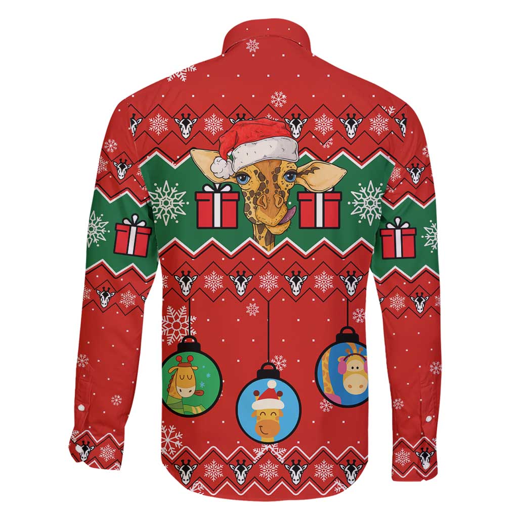 Lovely Giraffe Christmas Family Matching Puletasi and Hawaiian Shirt Xmas Holiday Patterns - Wonder Print Shop