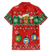 Lovely Giraffe Christmas Family Matching Short Sleeve Bodycon Dress and Hawaiian Shirt Xmas Holiday Patterns - Wonder Print Shop