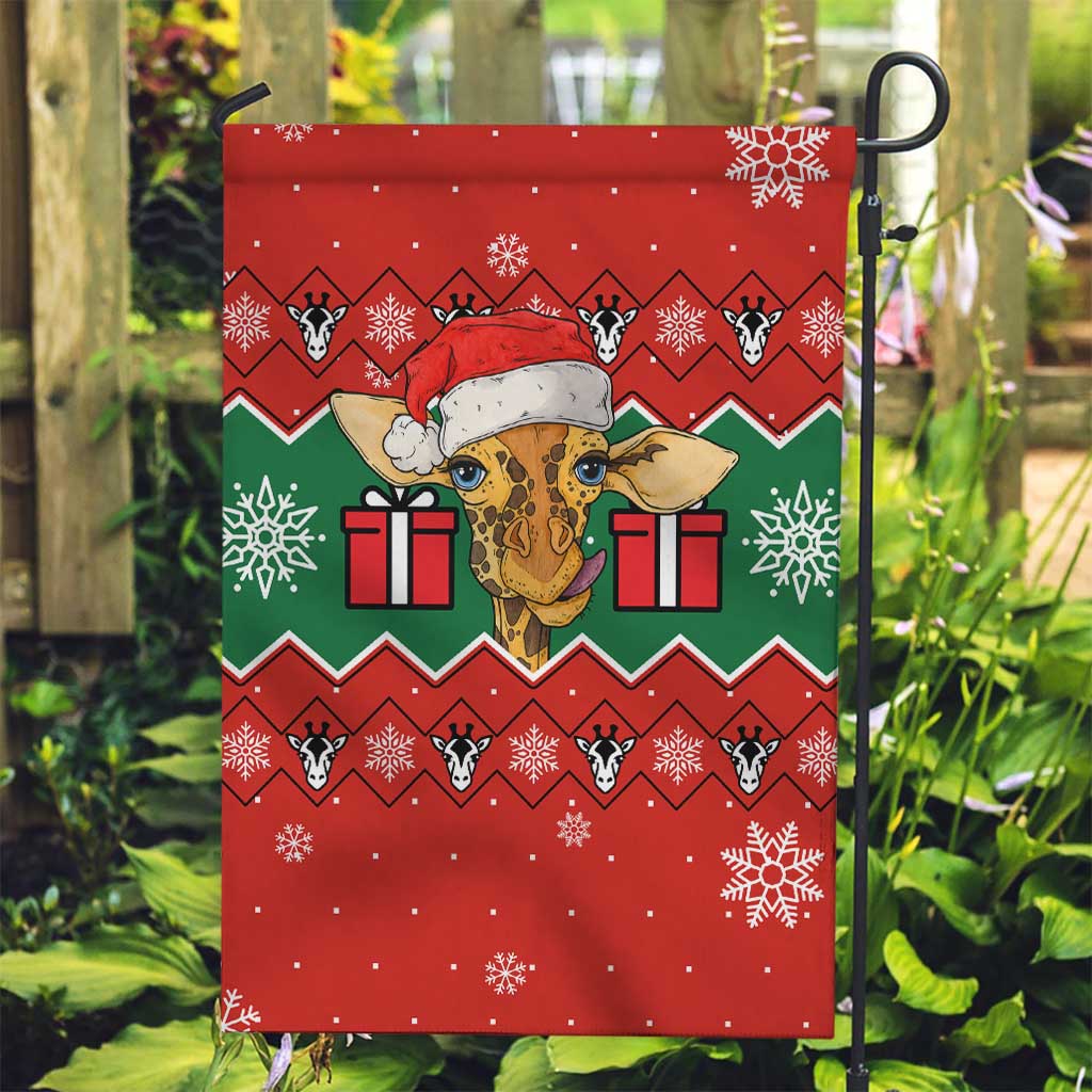 Lovely Giraffe Christmas Garden Flag Xmas Holiday Patterns - Wonder Print Shop