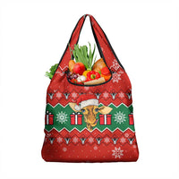 Lovely Giraffe Christmas Grocery Bag Xmas Holiday Patterns - Wonder Print Shop