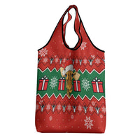 Lovely Giraffe Christmas Grocery Bag Xmas Holiday Patterns - Wonder Print Shop