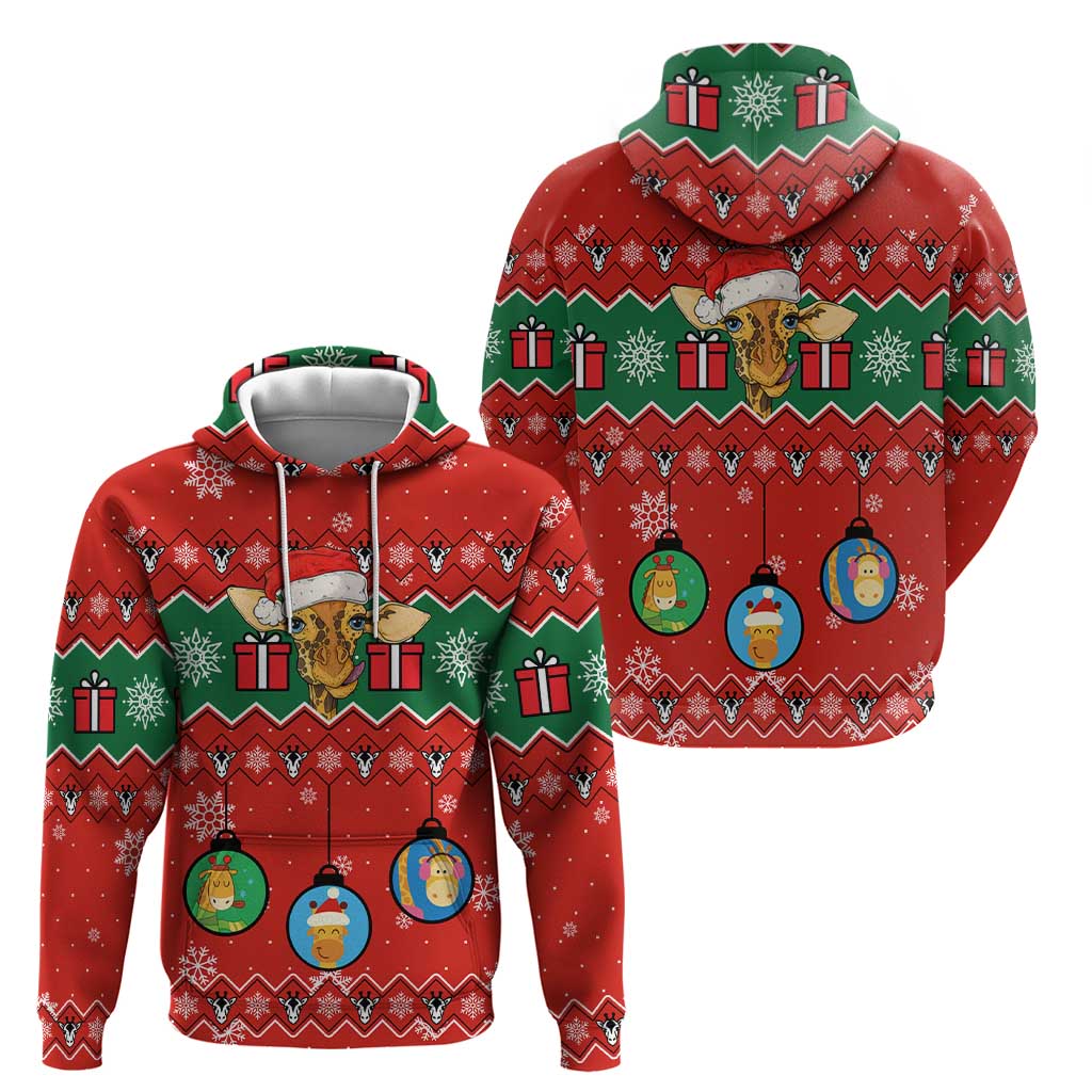 Lovely Giraffe Christmas Hoodie Xmas Holiday Patterns - Wonder Print Shop