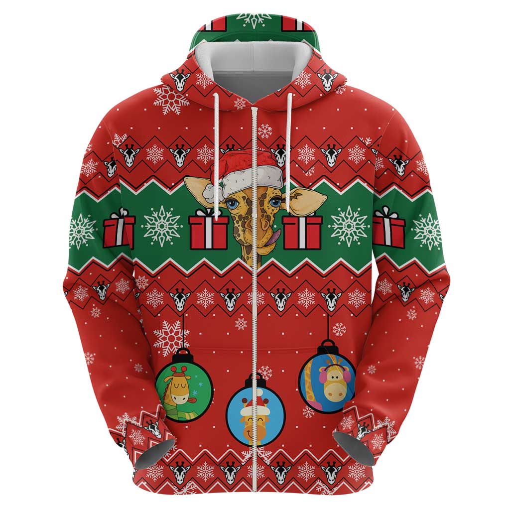 Lovely Giraffe Christmas Hoodie Xmas Holiday Patterns - Wonder Print Shop