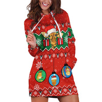 Lovely Giraffe Christmas Hoodie Dress Xmas Holiday Patterns - Wonder Print Shop
