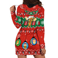 Lovely Giraffe Christmas Hoodie Dress Xmas Holiday Patterns - Wonder Print Shop