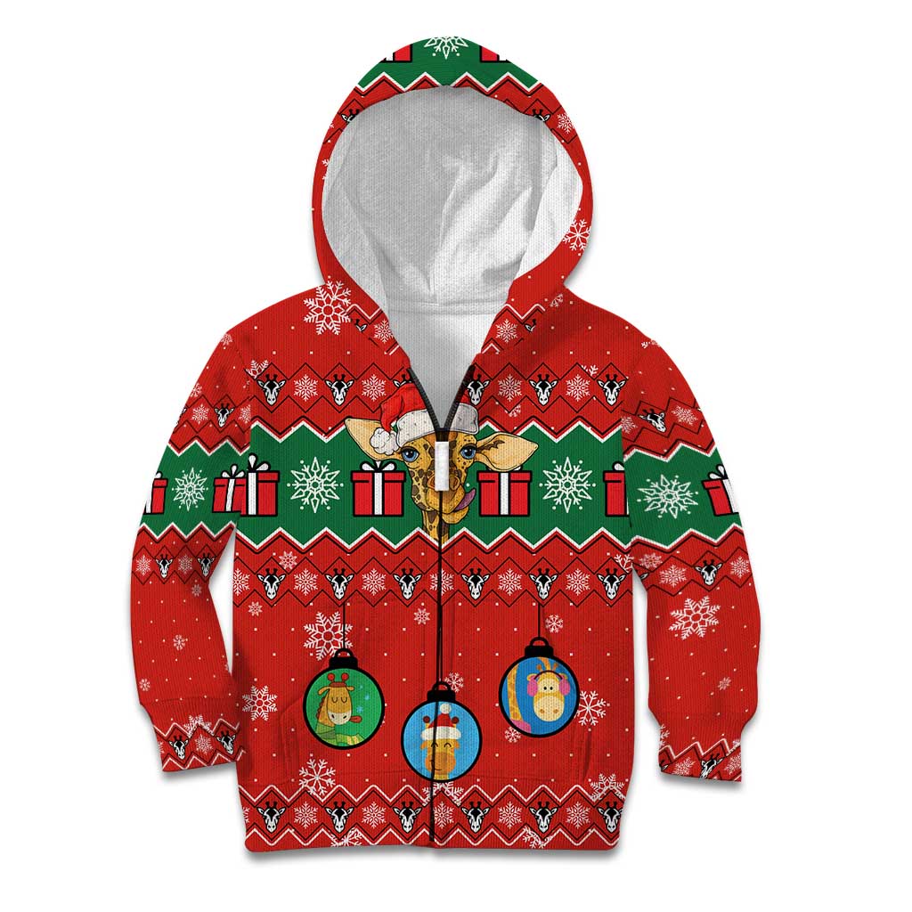 Lovely Giraffe Christmas Kid Hoodie Xmas Holiday Patterns - Wonder Print Shop