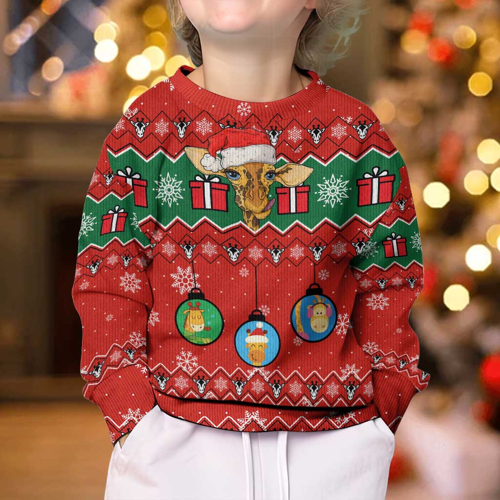 Lovely Giraffe Christmas Kid Ugly Christmas Sweater Xmas Holiday Patterns - Wonder Print Shop