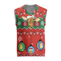 Lovely Giraffe Christmas Knitted V-Neck Vest Xmas Holiday Patterns - Wonder Print Shop