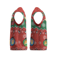 Lovely Giraffe Christmas Knitted V-Neck Vest Xmas Holiday Patterns - Wonder Print Shop