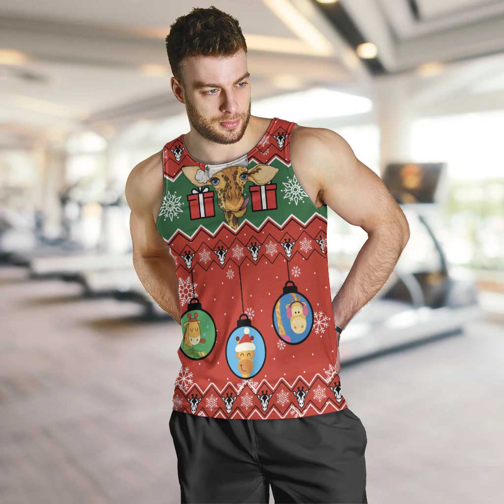Lovely Giraffe Christmas Men Tank Top Xmas Holiday Patterns - Wonder Print Shop