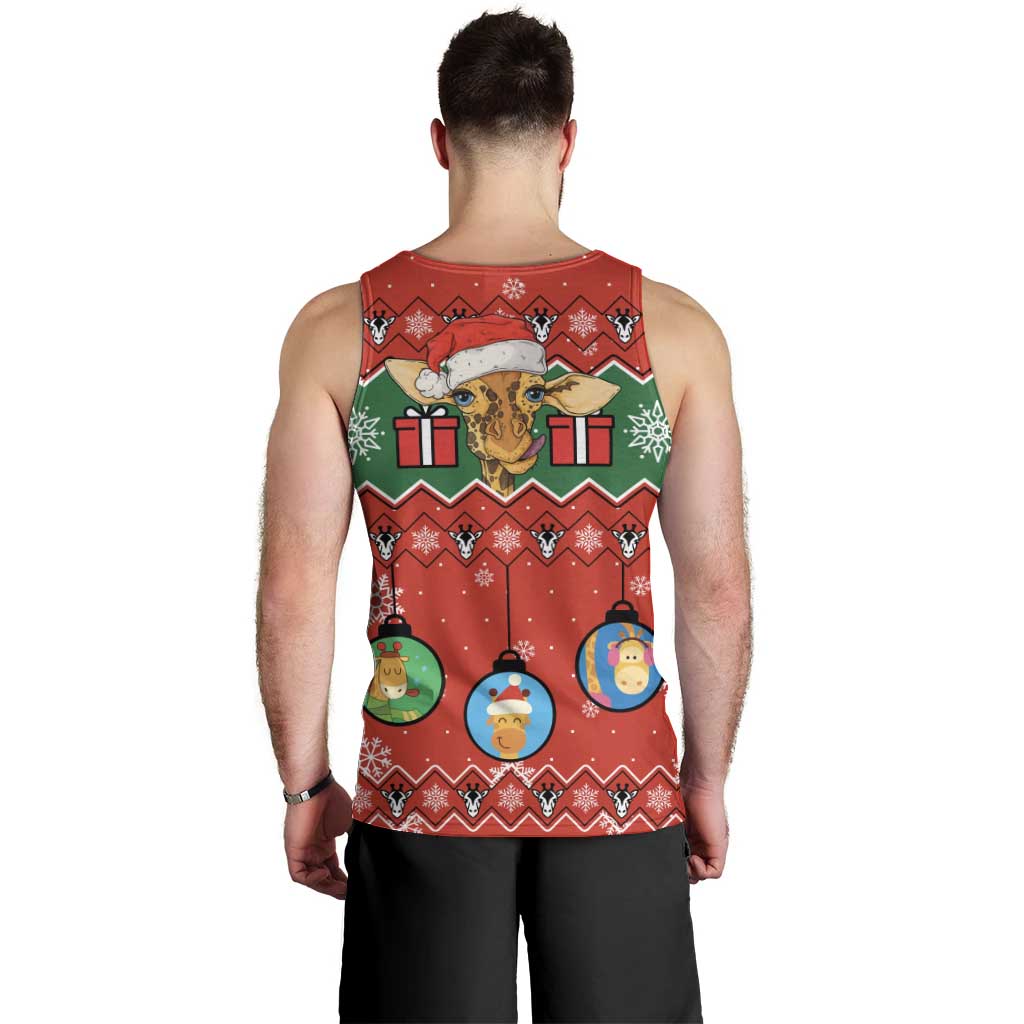 Lovely Giraffe Christmas Men Tank Top Xmas Holiday Patterns - Wonder Print Shop